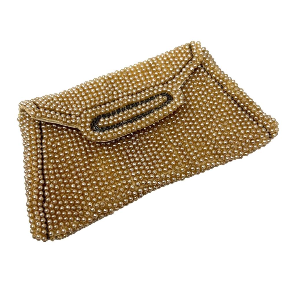 Vintage La Regale for Japan Beaded Evening Bag Clutch Coquette Bridgerton Soft